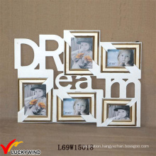Dream 5 Opening Antique Wood Wall Photo Frame